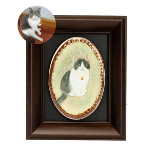 Cat Memorial Tile – In Loving Memory Portrait