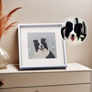 Custom Dog Ceramic Portrait – Handcrafted, Lifelike, High-Fire Color Glaze