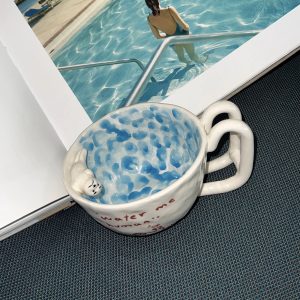 Swimming Seals Ocean Mug - Handmade Ceramic