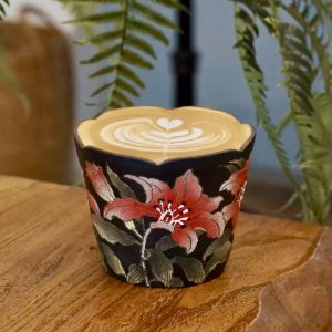 Night Lily Handcrafted Latte Cup