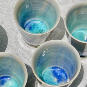 Ocean Ice Crackle Glaze Mug
