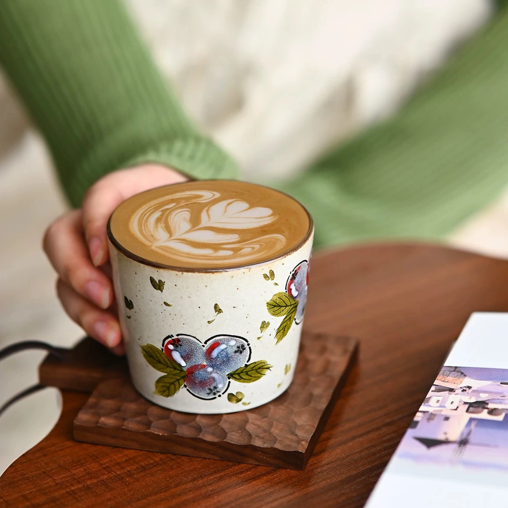 Handmade Strawberries/Blueberry Mug - Cottagecore Matcha Bowl - Image 6